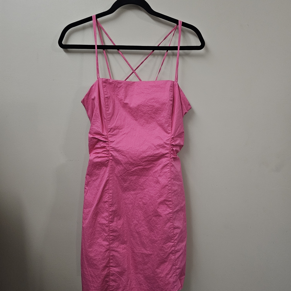 Frame Denim Strapless Pink Dress